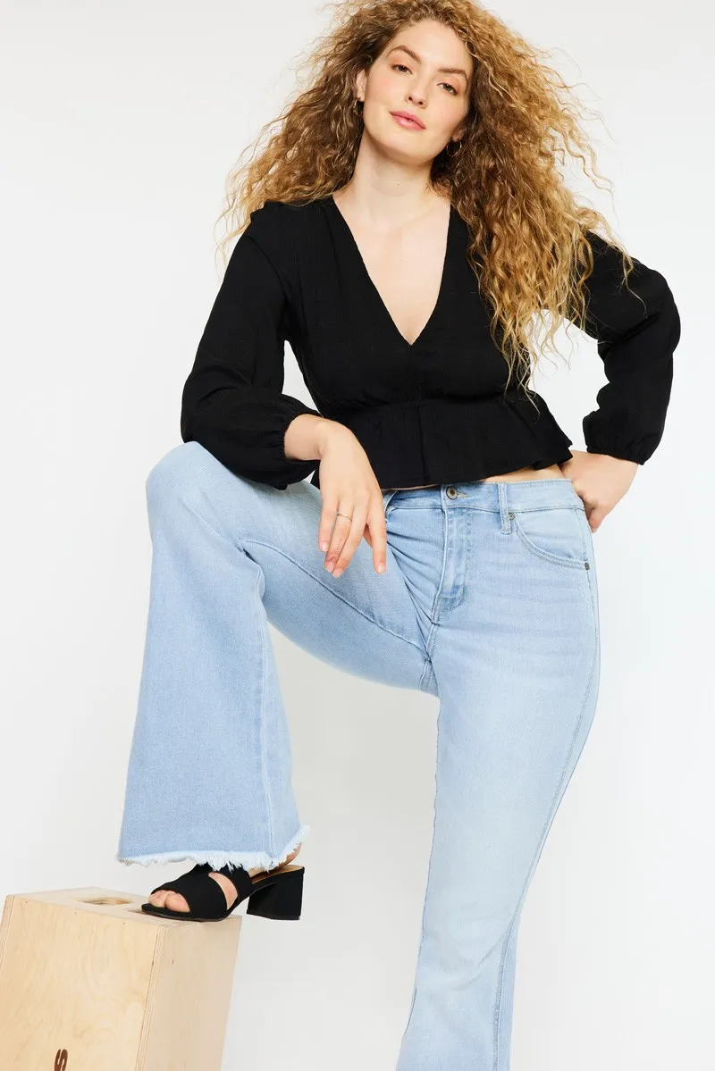 High Rise Curvy Flare Jeans, image 7