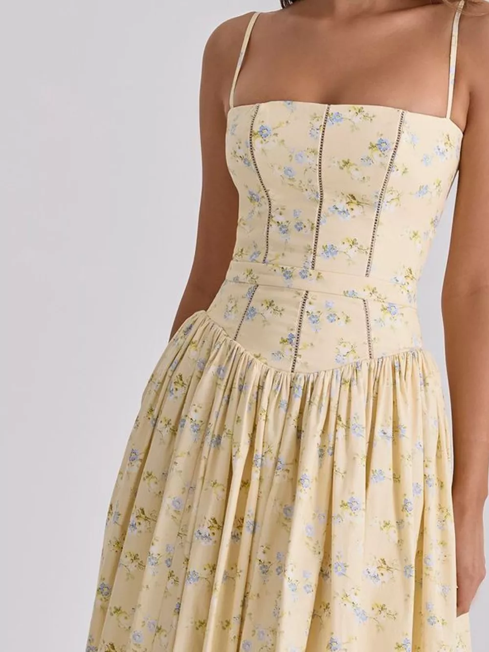 Floral Spaghetti Straps Midi Dress, image 60