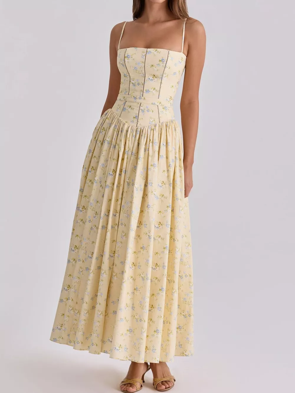 Floral Spaghetti Straps Midi Dress, image 59