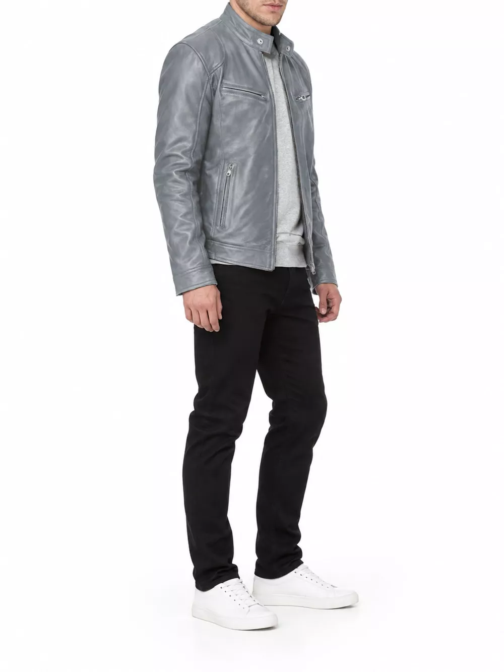 Men's Full Size Faux Leather Zip Up Jacket Plus Size, image 37
