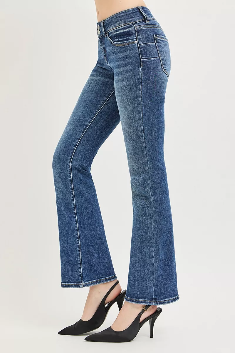 Tummy Control Low Rise Bootcut Jeans, image 6