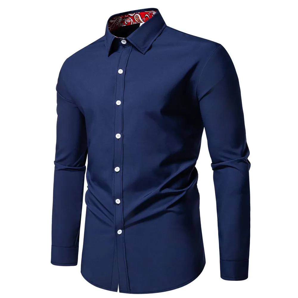 Men's Casual Button-Down Shirt with Cuff Detail, image 8