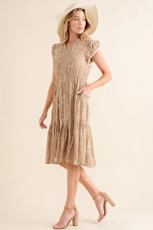 Boho Printed Tiered Maxi Dress, image 6