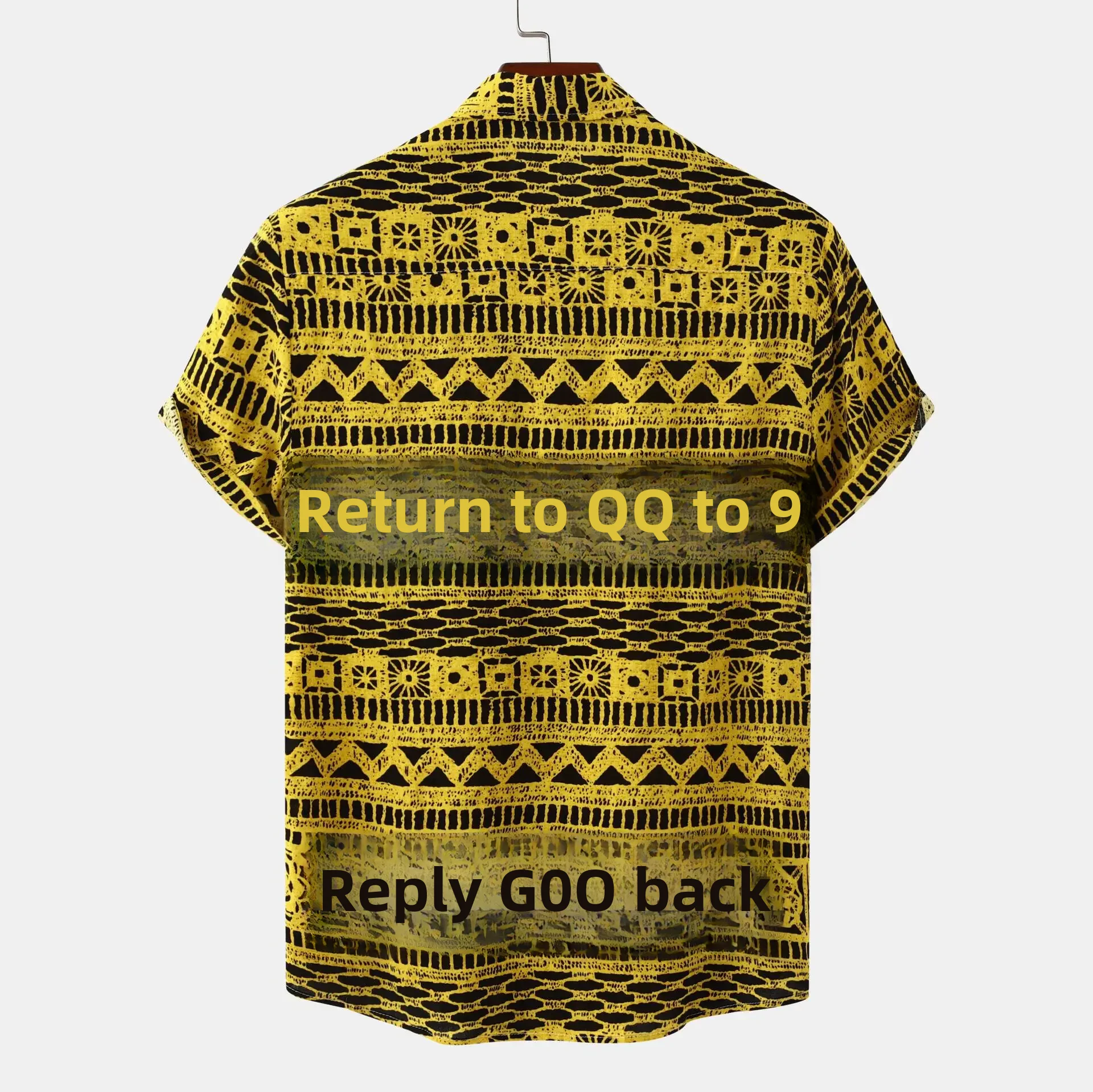 Men's Plus Size Printed Button Up Short Sleeve Shirt, image 6