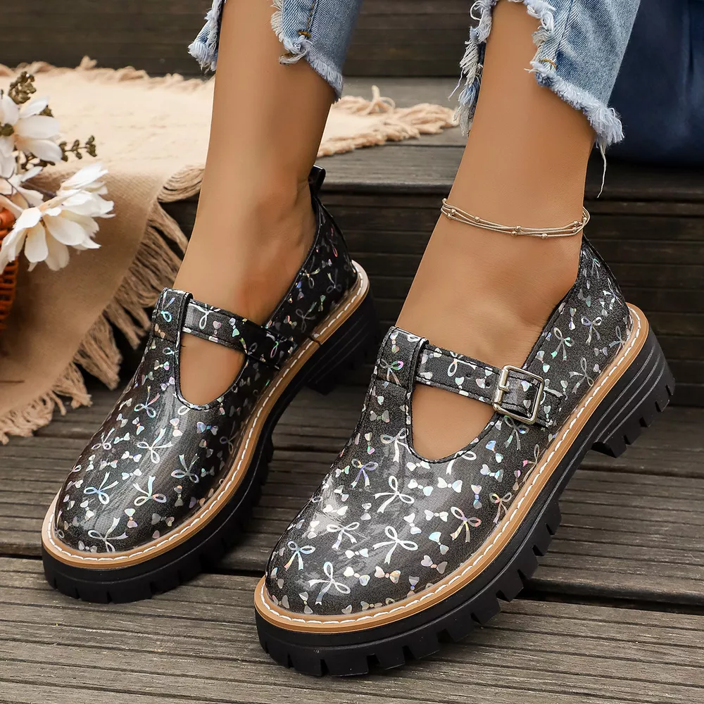 Round Toe Platform Loafers, image 3
