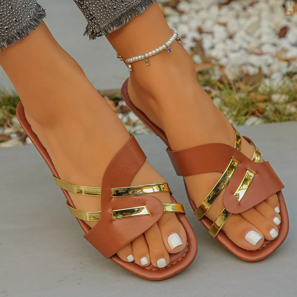 Open Toe Flats Sandals, image 6