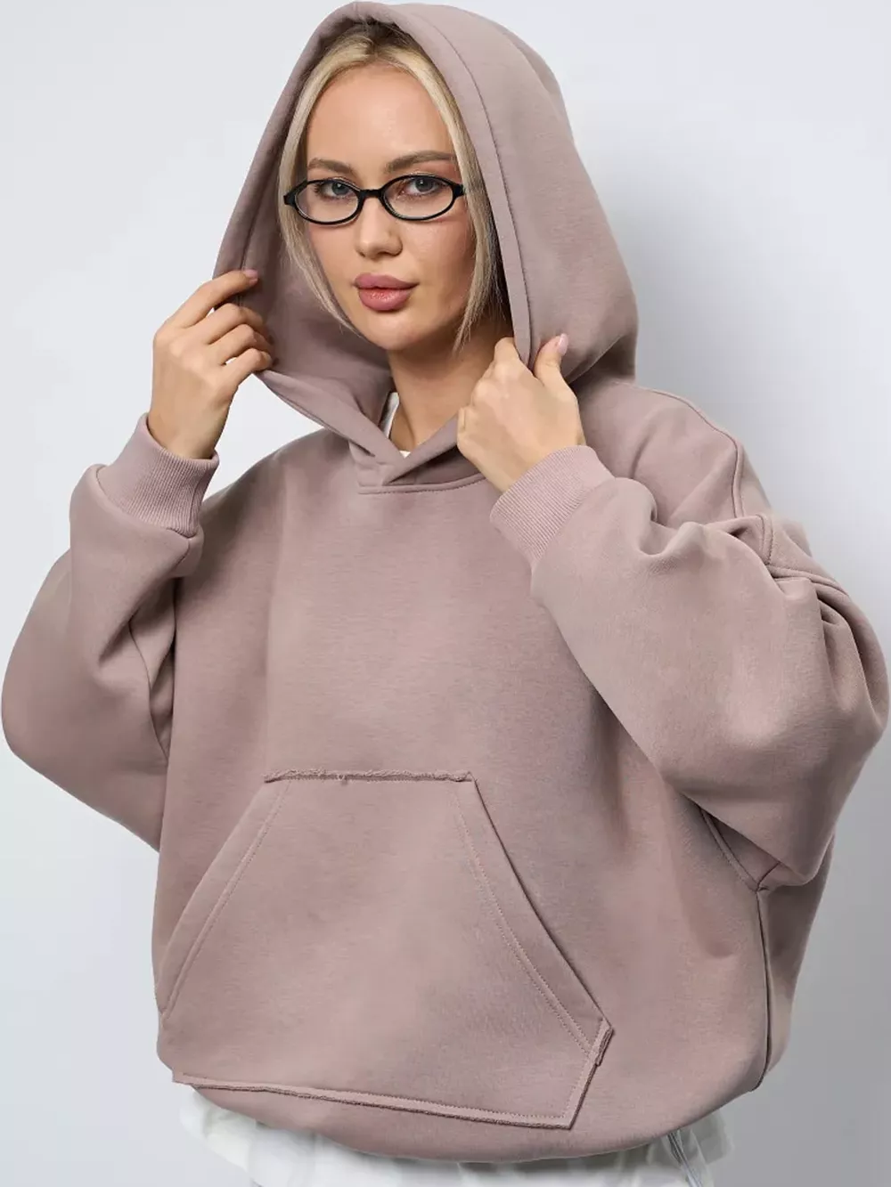 Kangaroo Pocket Dropped Shoulder Hoodie, image 10