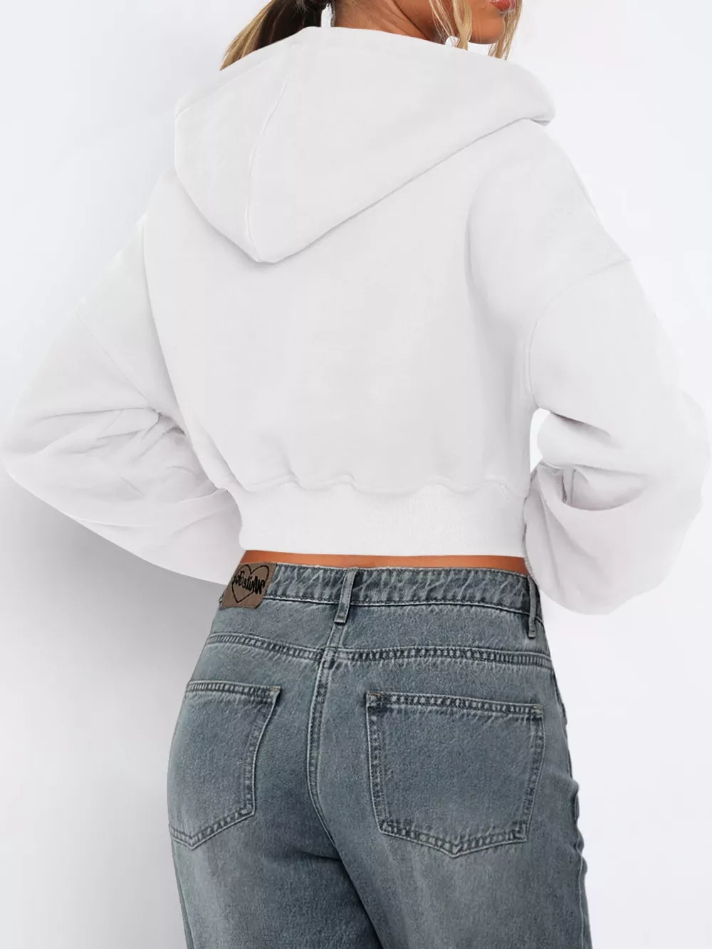 Zip-Up Cropped Hoodie, image 23