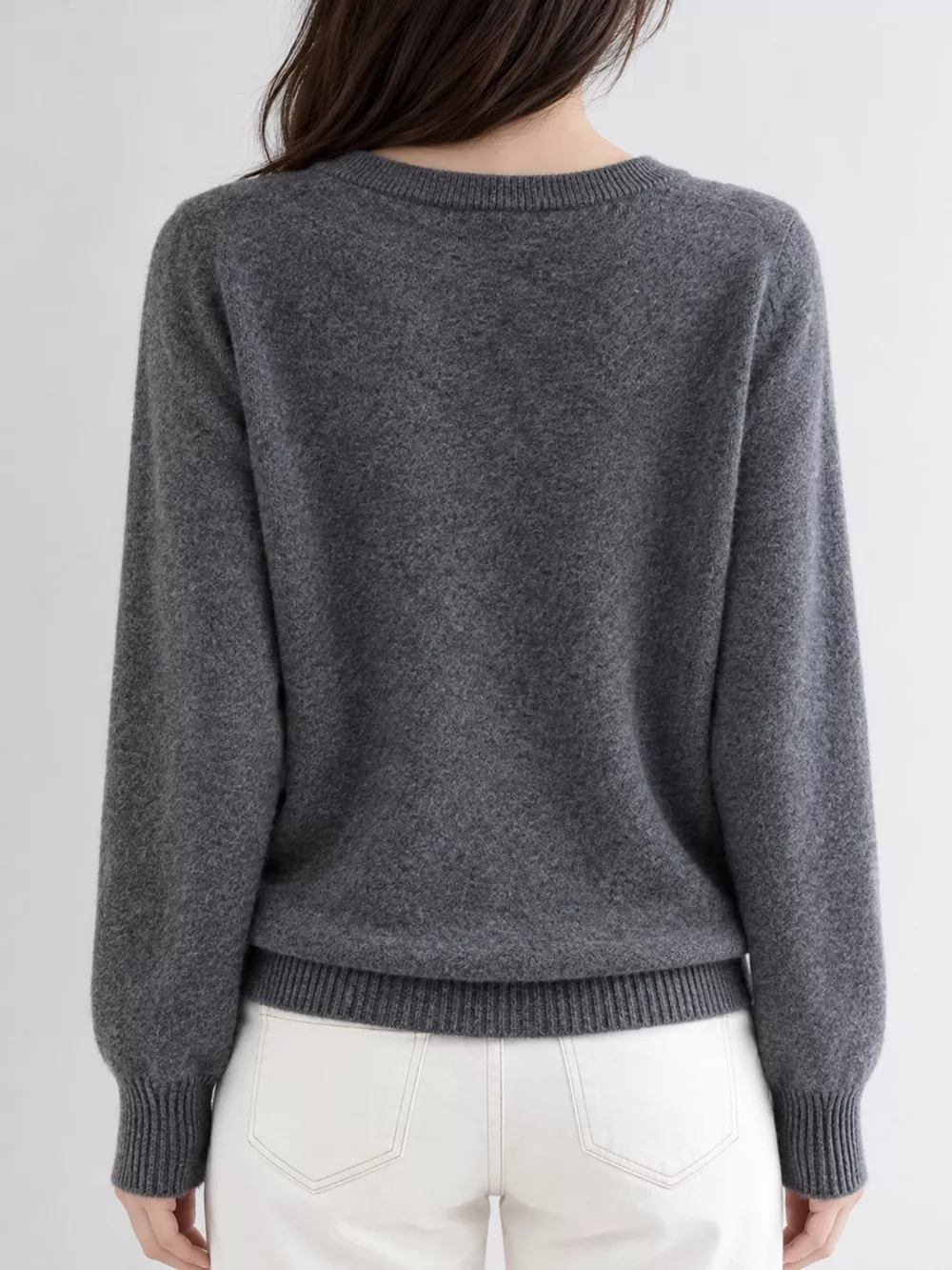 Crew-Neck Button-Down Cardigan, image 47