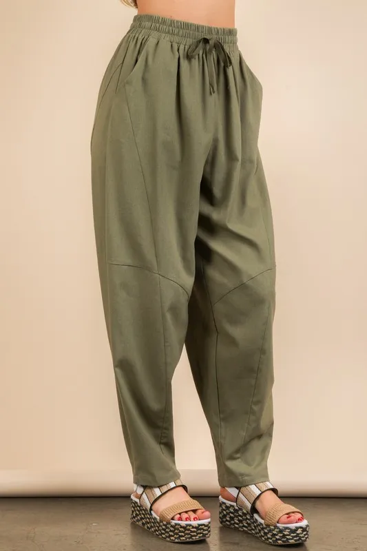 Solid Barrel Comfy Woven Pants, image 6