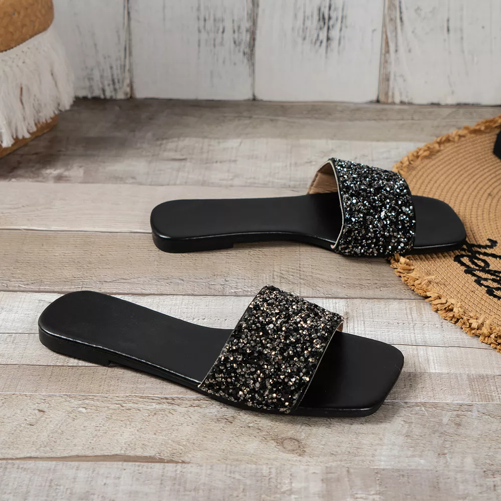 Open Toe Rhinestone Sandals, image 3