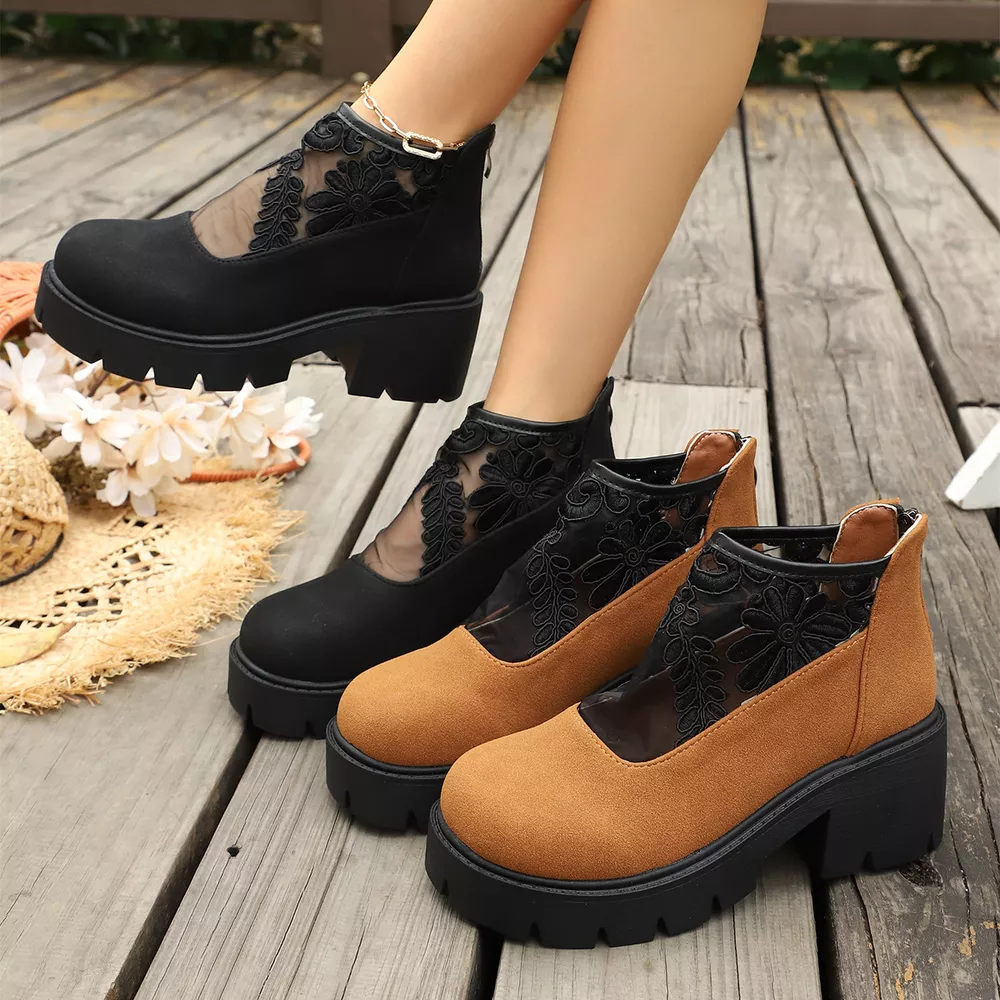 Round Toe Platform Loafers, image 2