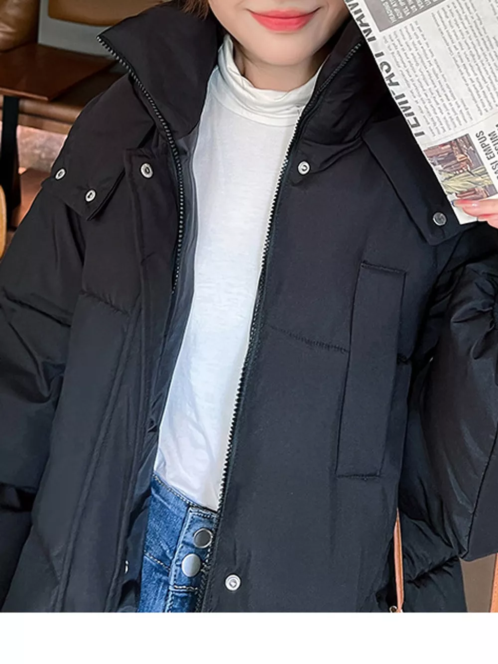 Plus Size Oversized Hooded Longline Puffer Coat, image 7