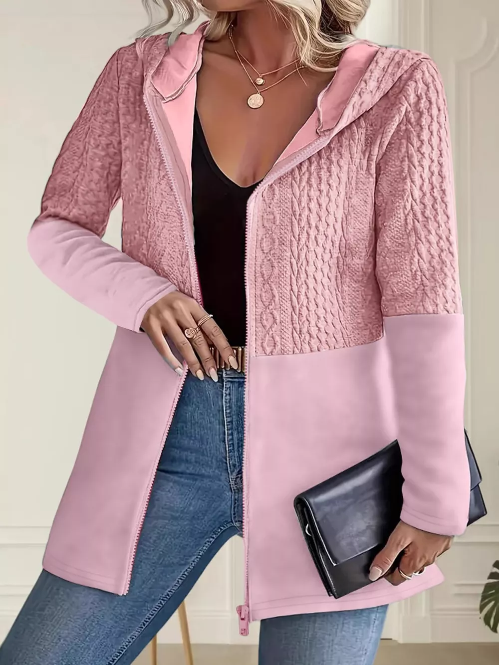 Full Size Hooded Zip-Up Jacket Plus Size, image 17