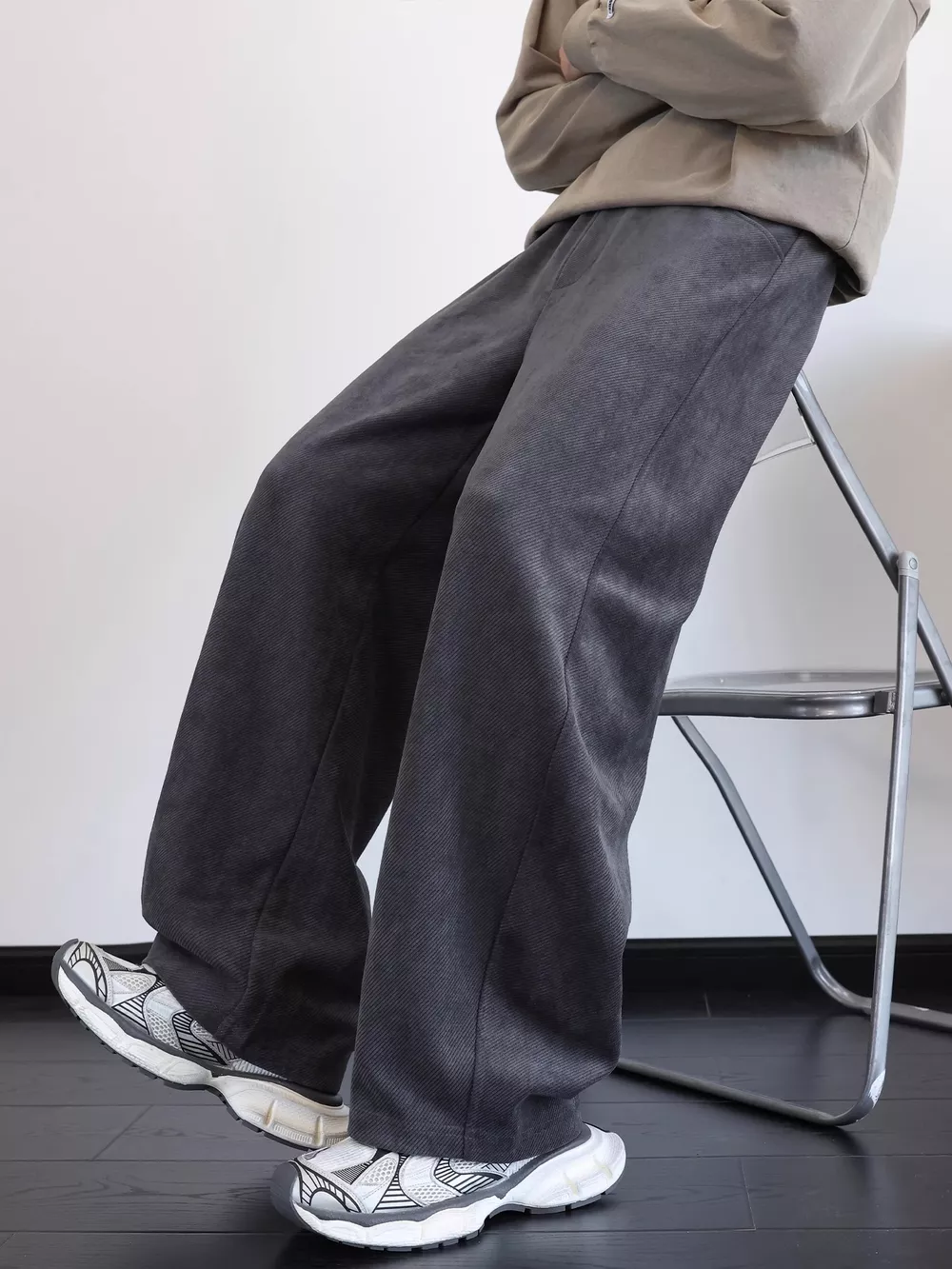 Men's Plus Size Vintage Washed Wide Leg Pants, image 3