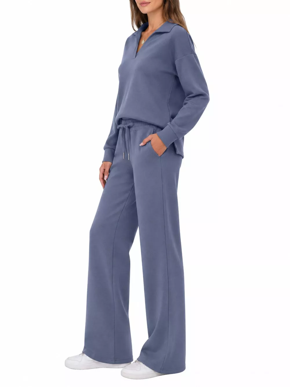Dropped Shoulder Top and Pants Set, image 36