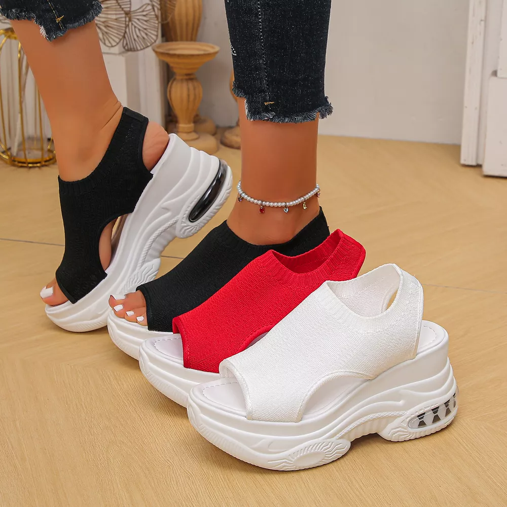 Peep Toe Platform Sandals, image 2