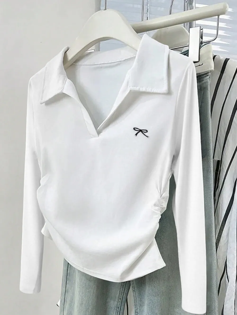 Johnny Collar Long Sleeve T-Shirt, image 3