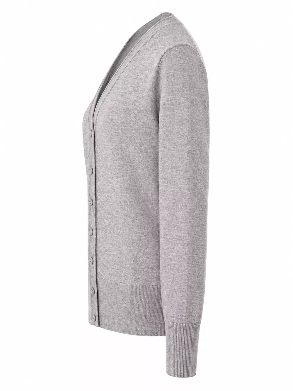 Classic V-Neck Button-Down Knit Cardigan, image 52