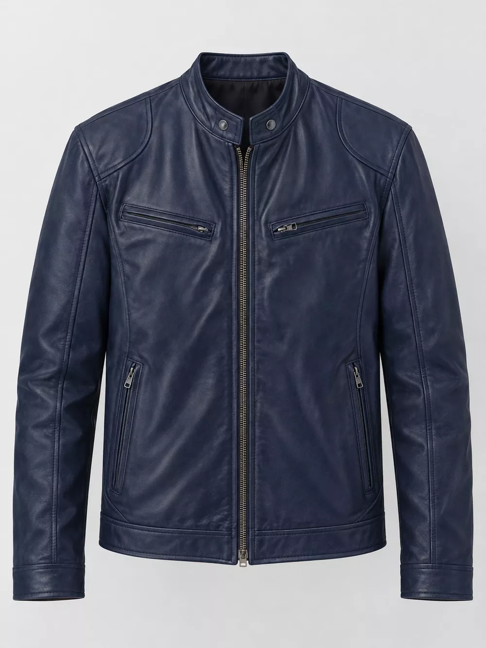 Men's Full Size Faux Leather Zip Up Jacket Plus Size, image 35