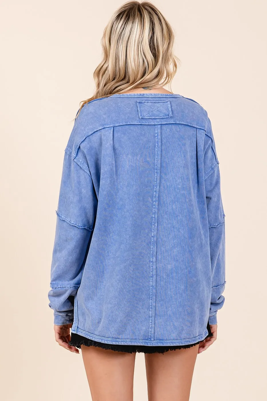 Star Graphic Mineral Wash Long Sleeve Top, image 10