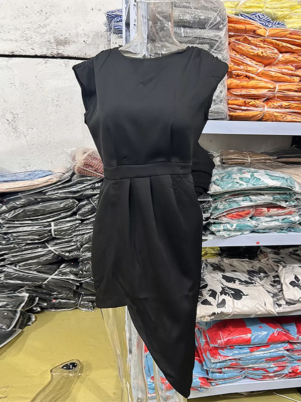 Full Size Elegant Asymmetrical Backless Pleated Dress Plus Size, image 13