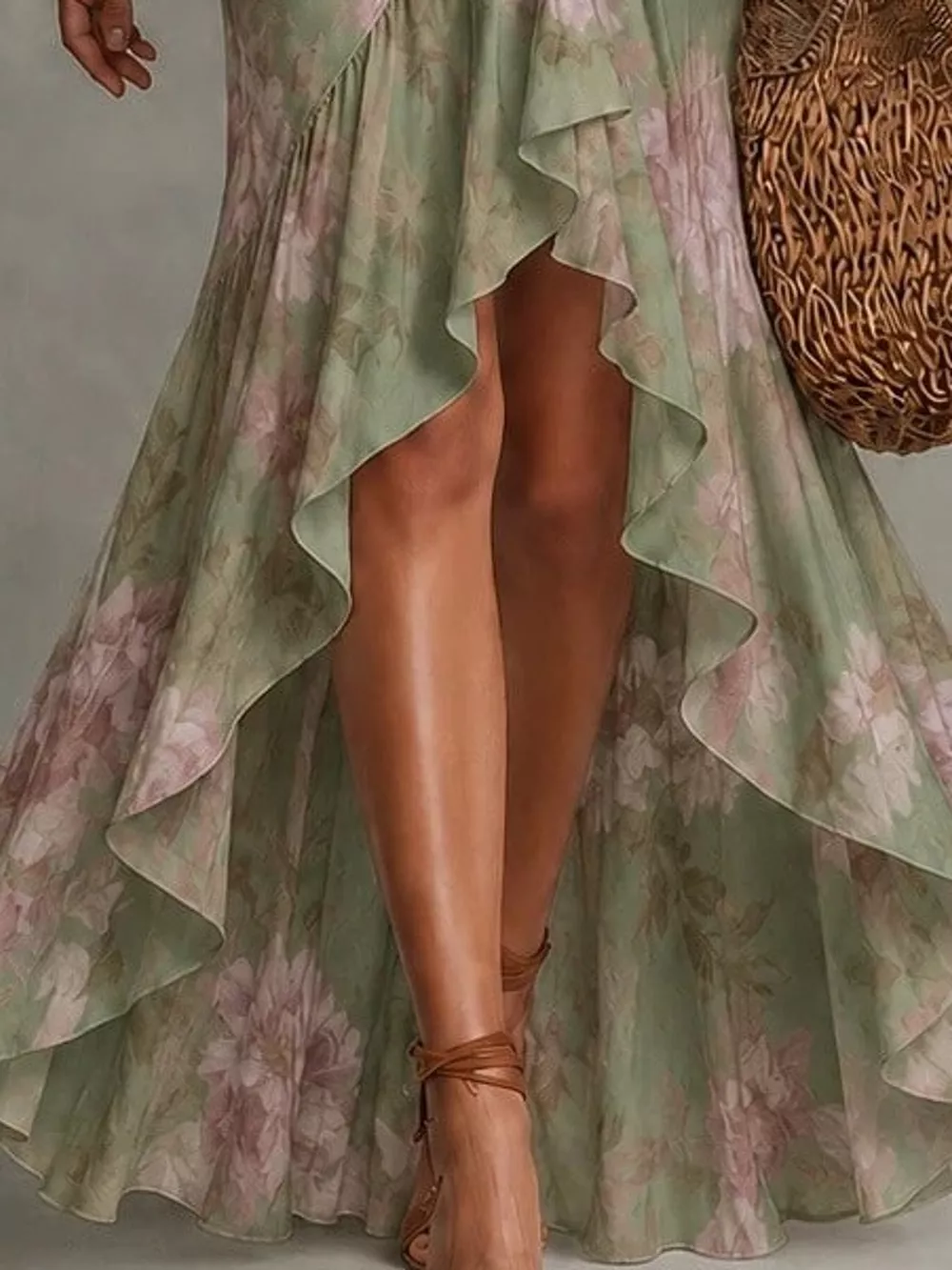 High-Low Ruffled Maxi Dress, image 19