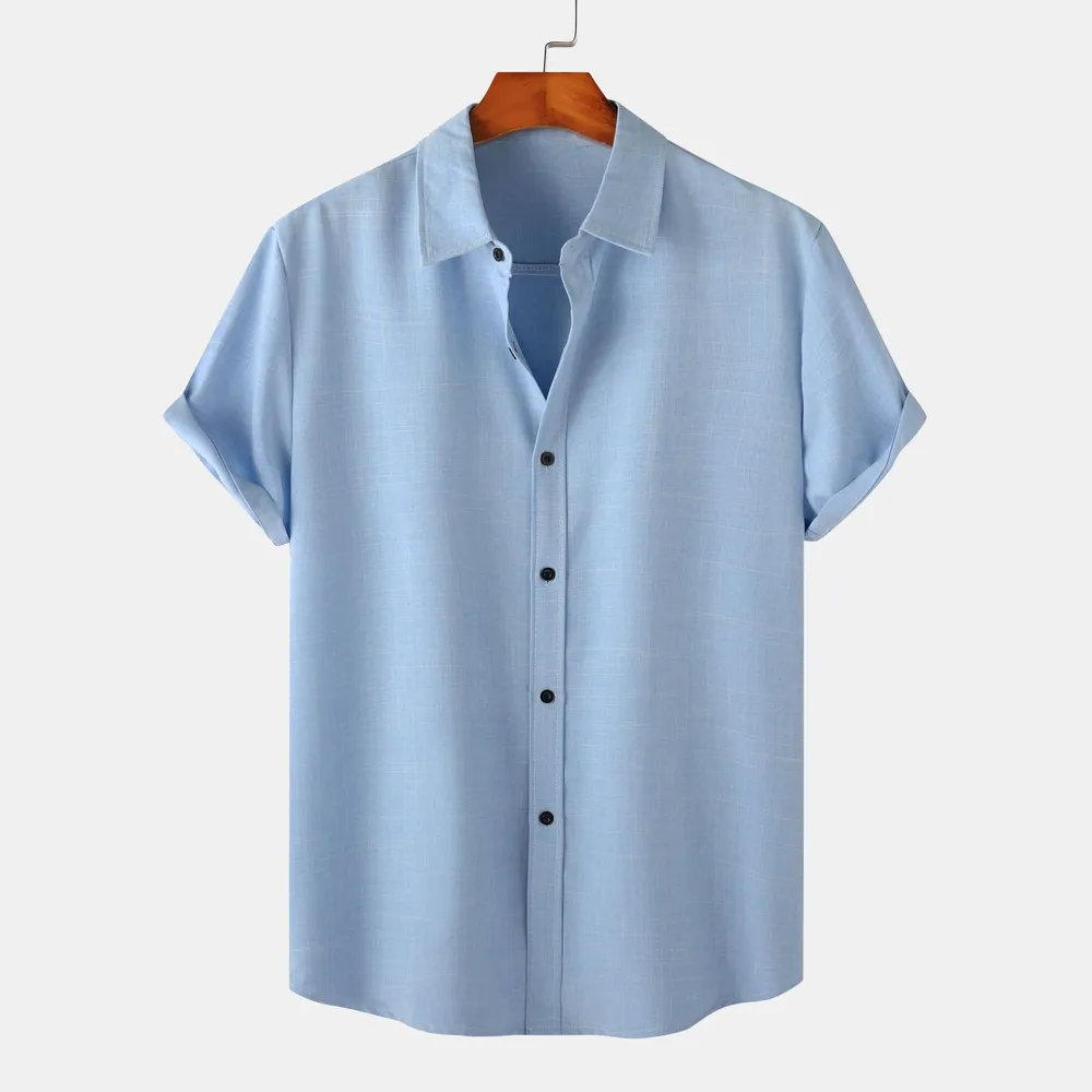 Men's Plus Size Button Up Short Sleeve Shirt, image 9