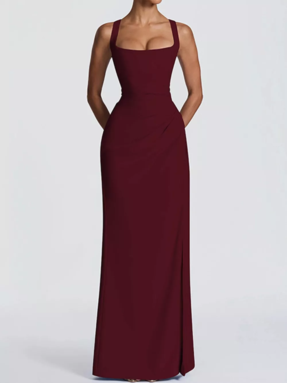 Sleeveless High-Slit Evening Maxi Dress, image 9