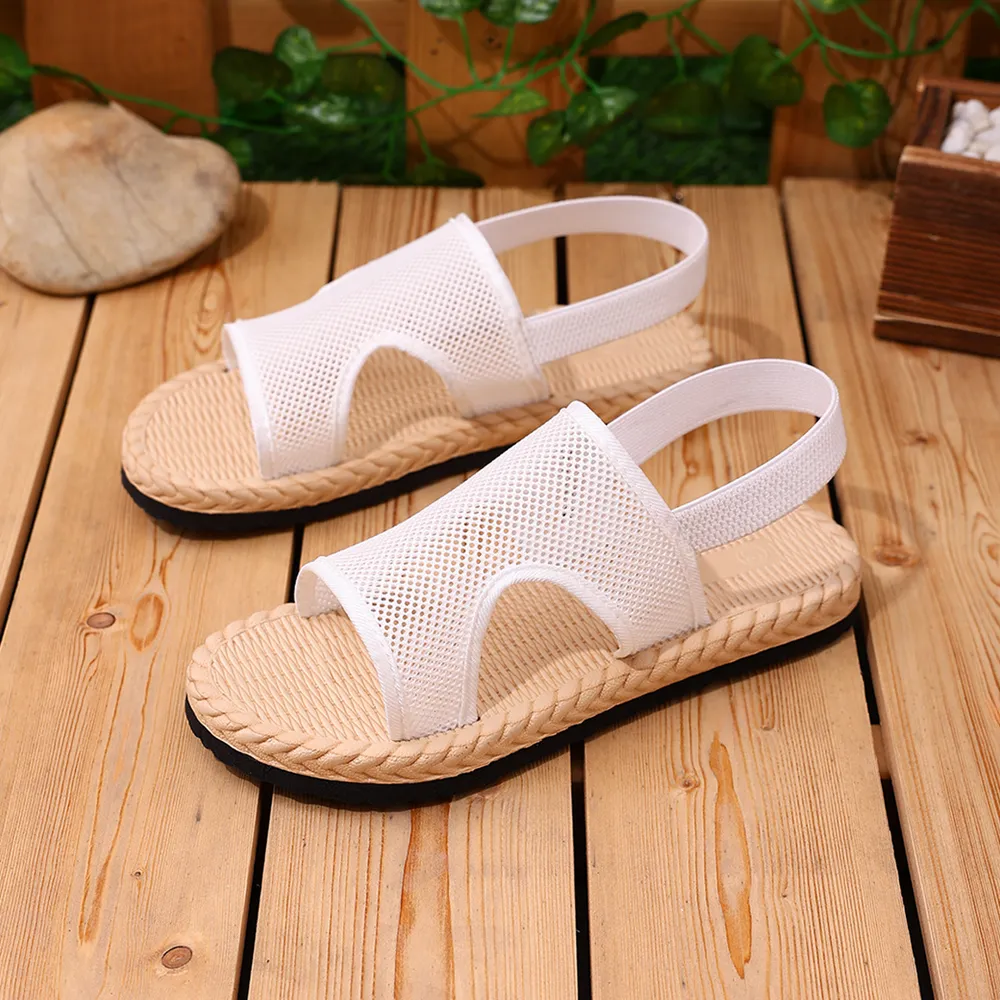 Mesh Open Toe Flats Sandals, image 5