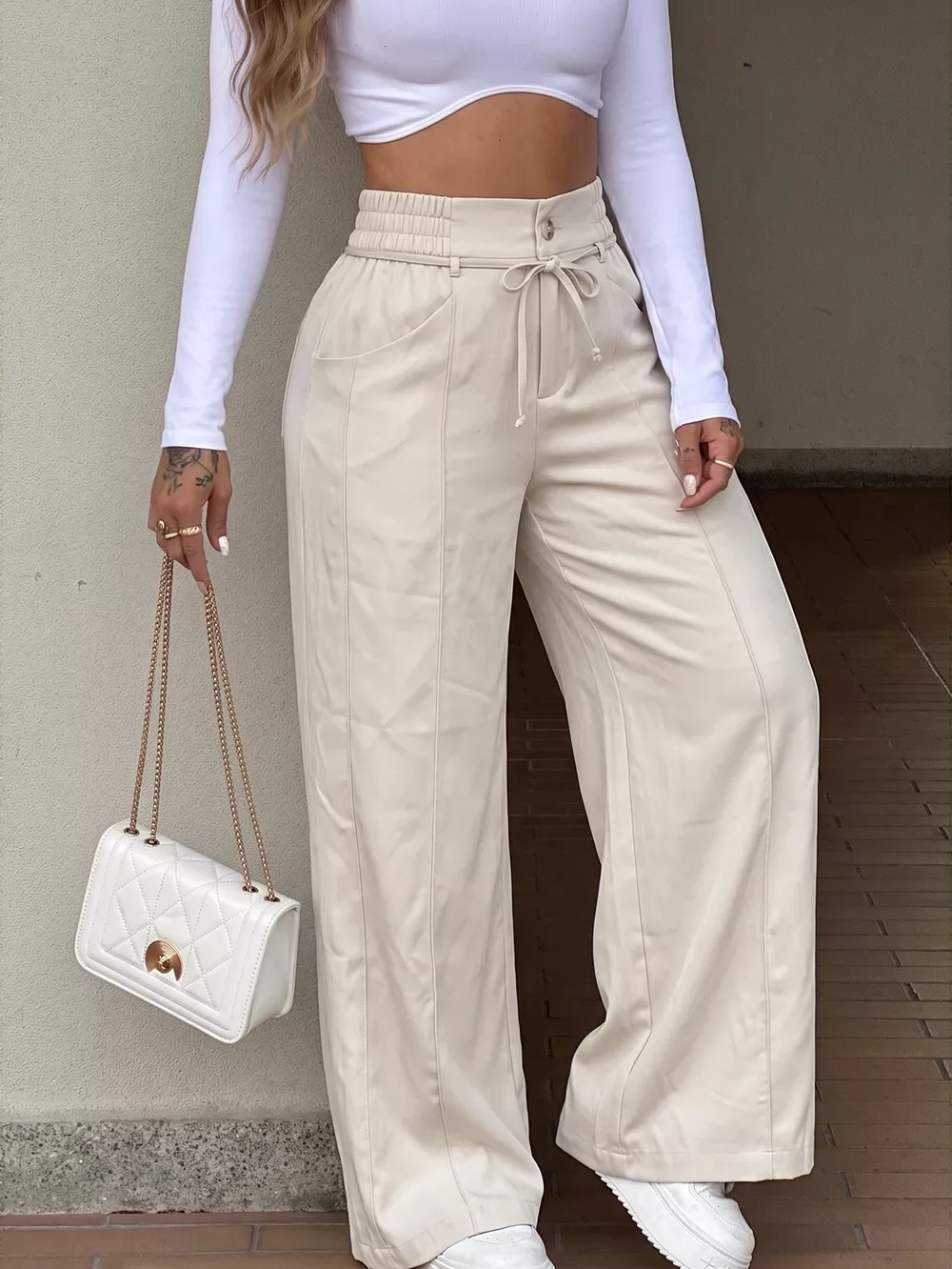 High-Waisted Wide-Leg Pants, image 3