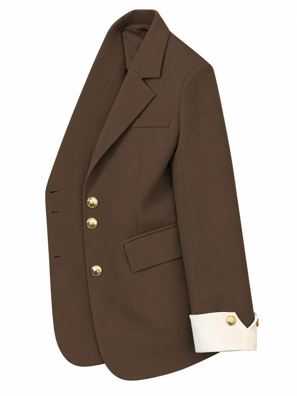 Full Size Single-Breasted Blazer with Gold Button Accents Plus Size, image 13