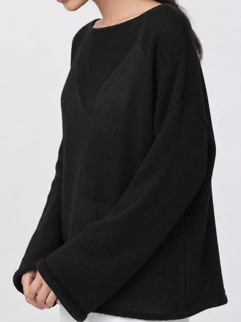 Full Size Sheer Lightweight Knit Top Plus Size, image 37