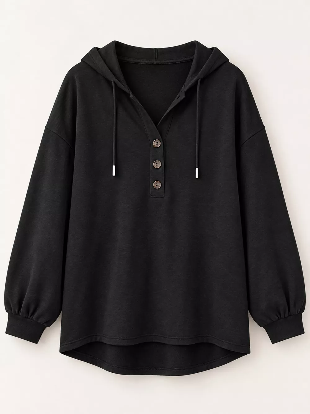 Drawstring Dropped Shoulder Hoodie, image 4