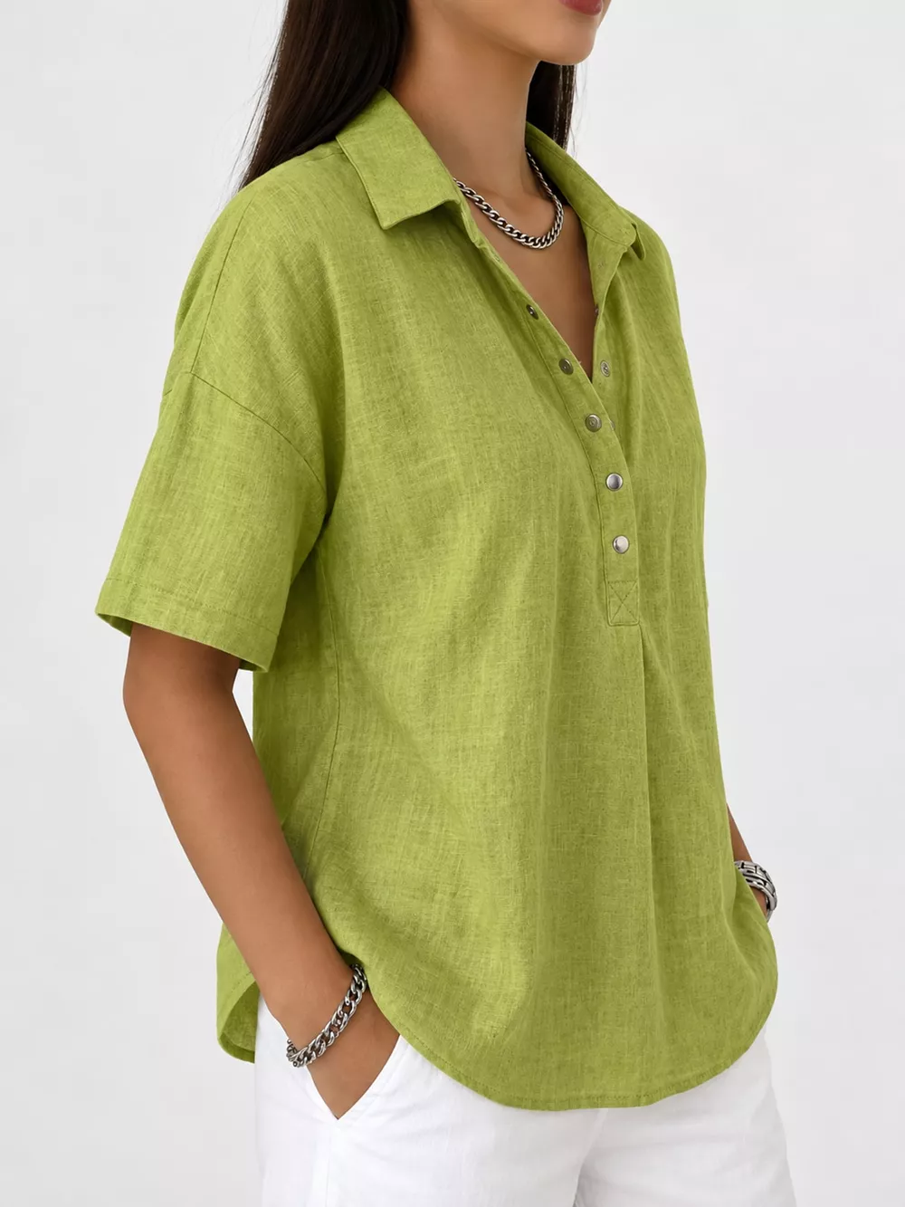 Snap Down Short Sleeve Shirt, image 6