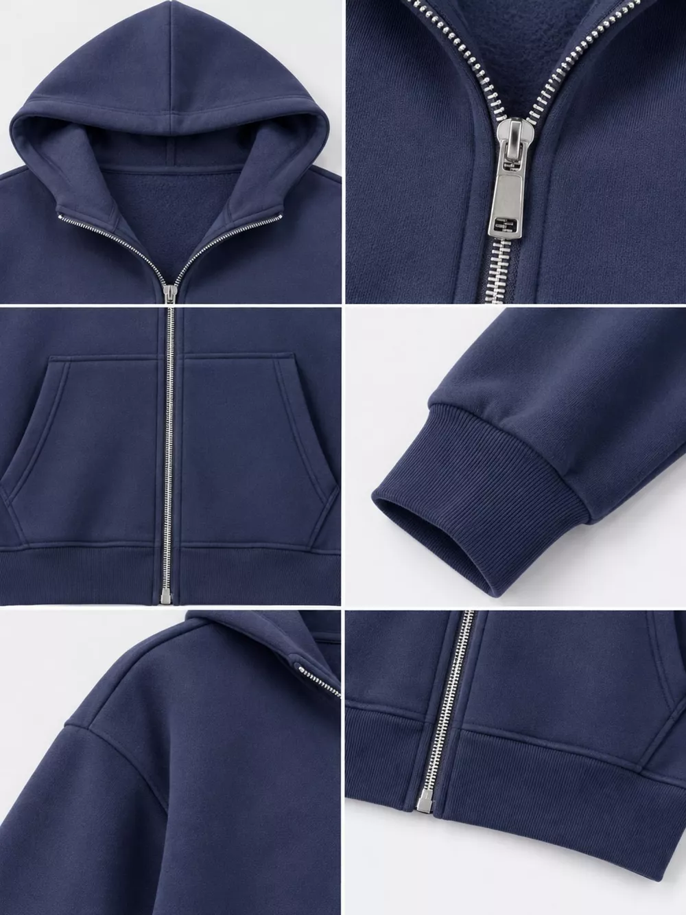Full Size Zip-Up Dropped Shoulder Hoodie Plus Size, image 16