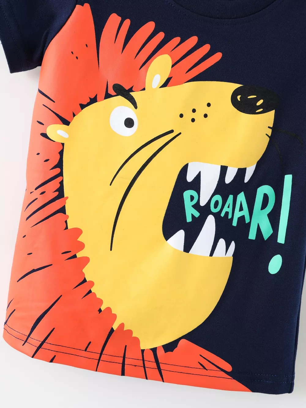 Children's Lion Graphic Round Neck T-Shirt, image 4
