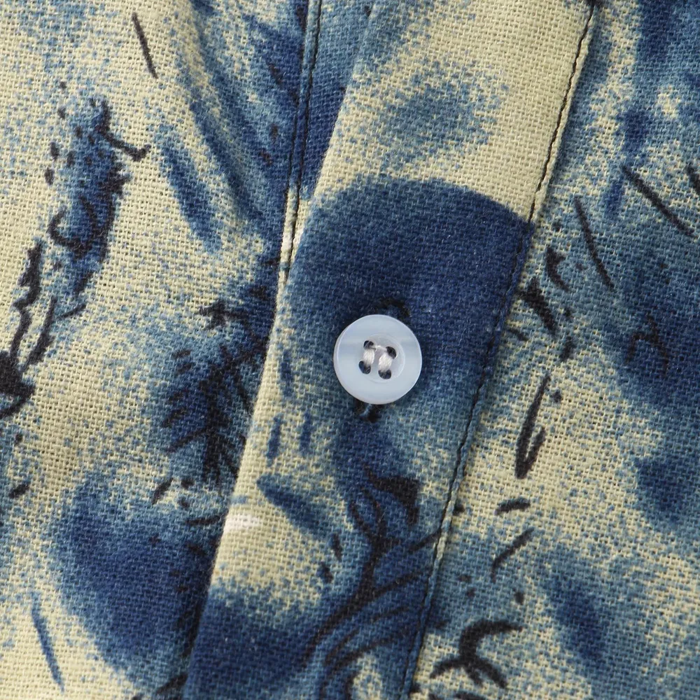 Men's Vintage Print Short Sleeve Shirt, image 3