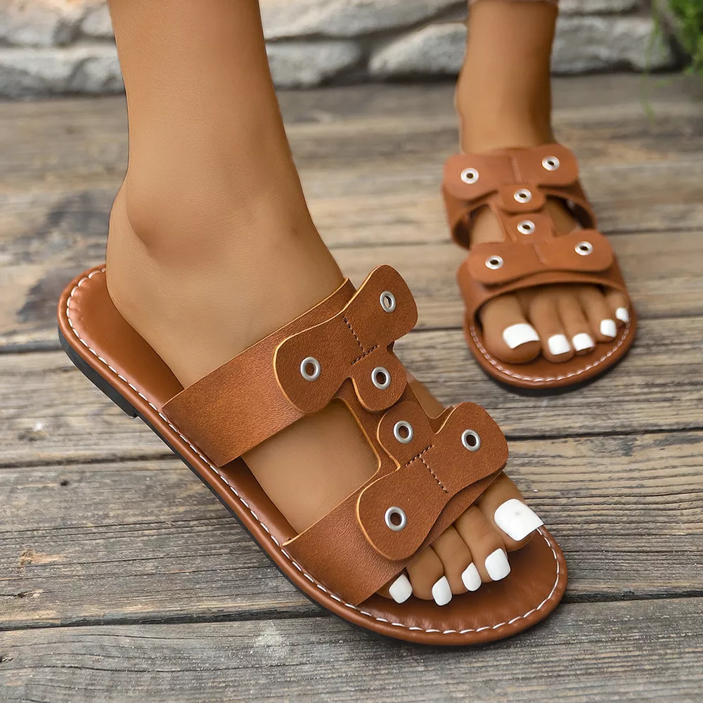 Open Toe Flats Sandals, image 2