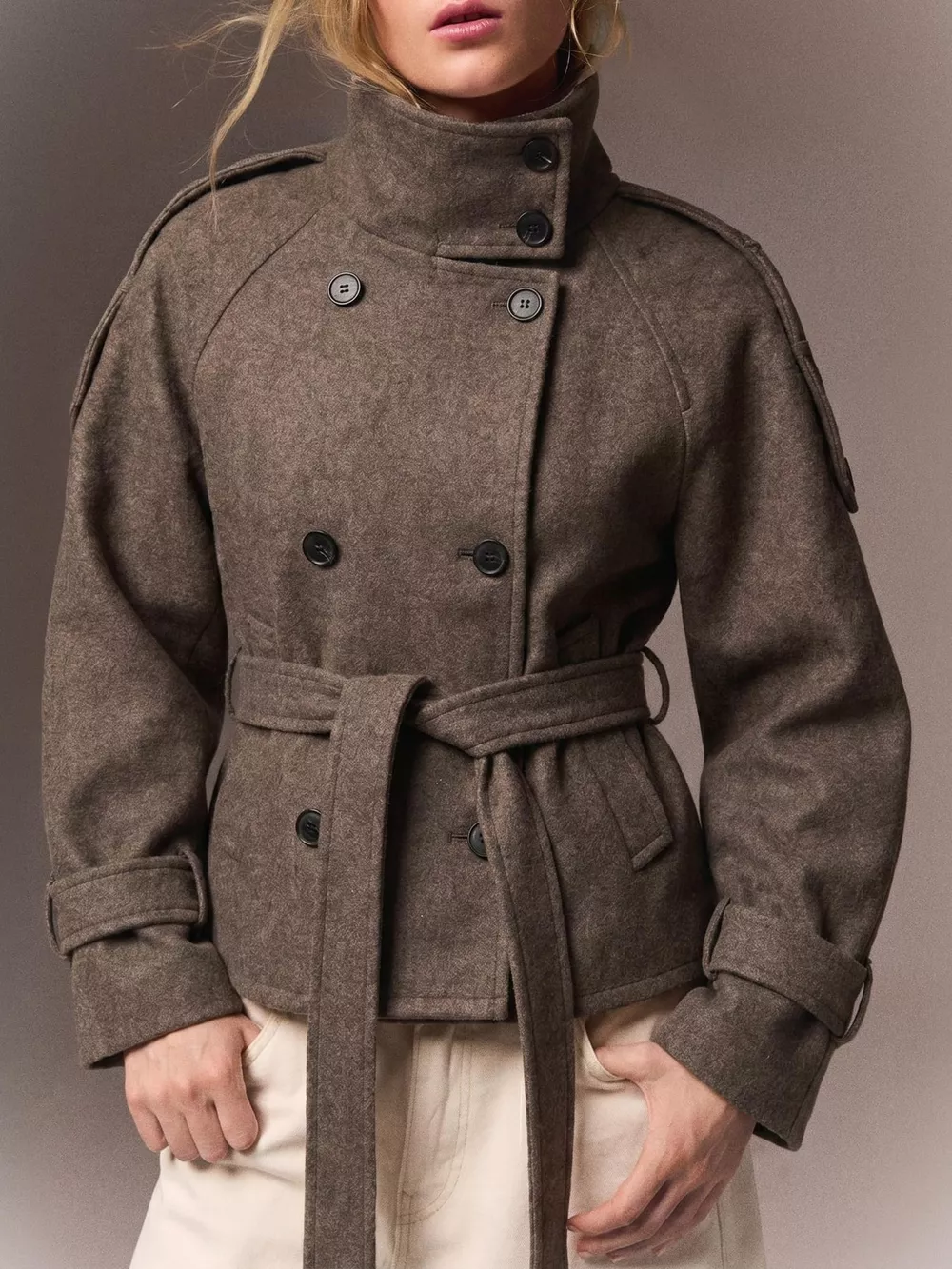 Double-Breasted Belted Outerwear, image 5