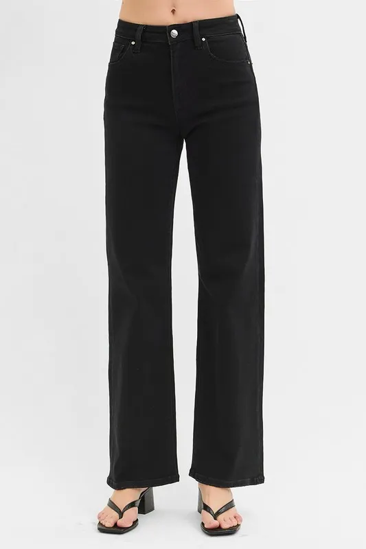 Full Size High Rise Wide Leg Jeans Plus Size