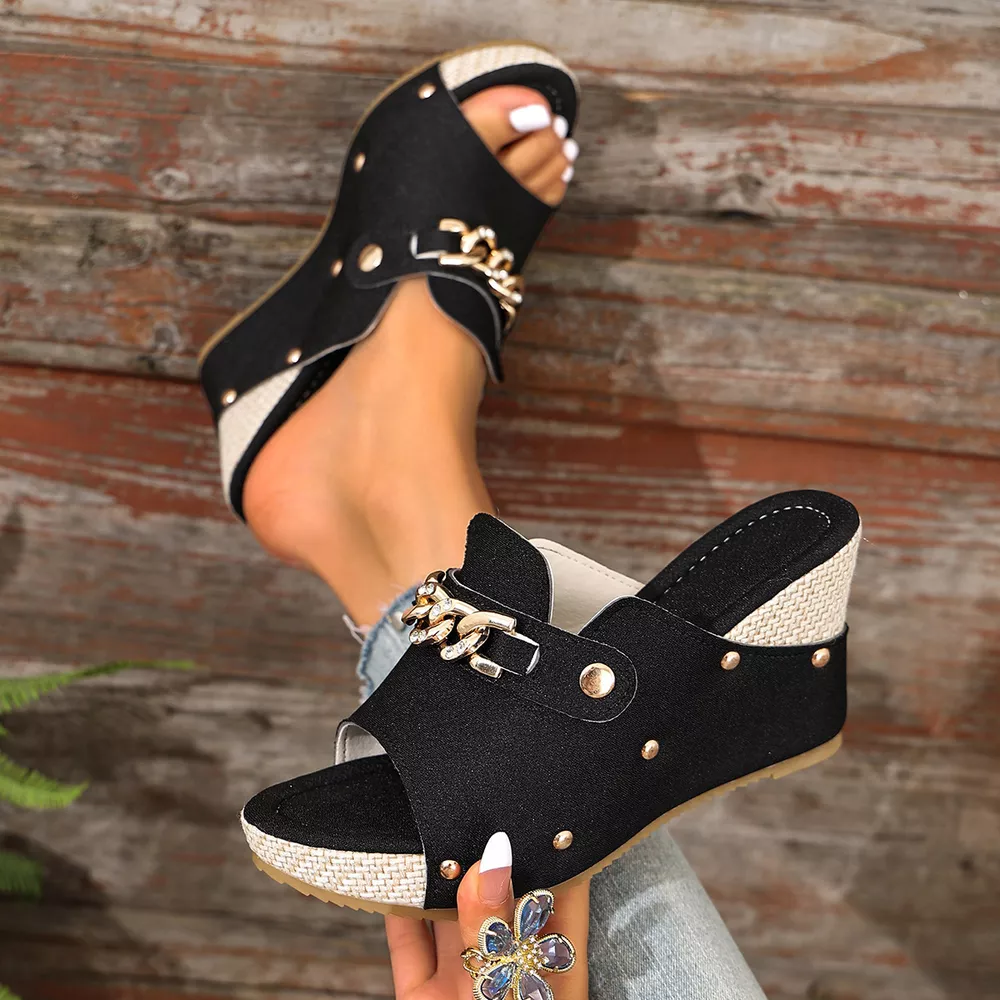 Open Toe Wedge Sandals, image 5