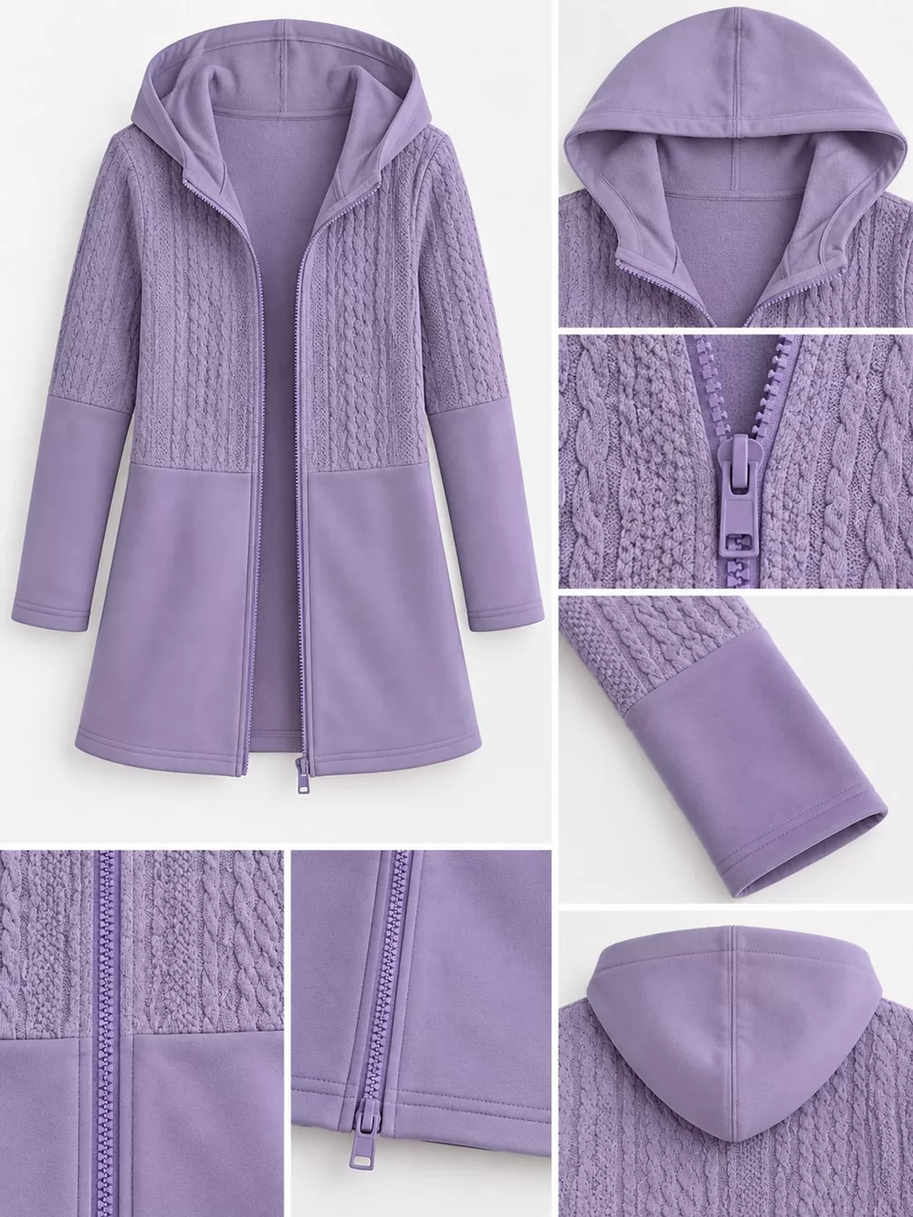 Full Size Hooded Zip-Up Jacket Plus Size, image 16