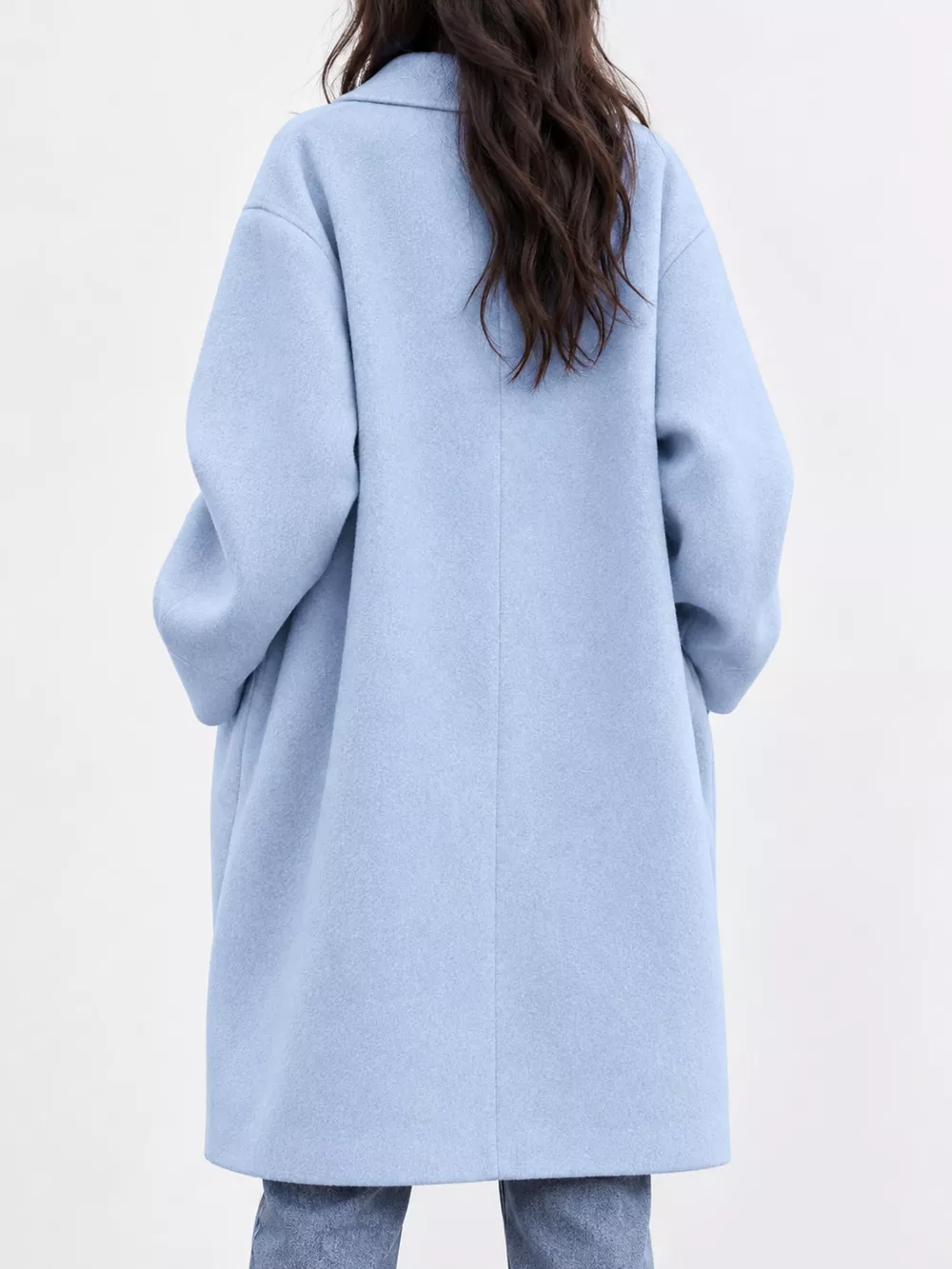 Full Size Lapel Collar One Button Coat Plus Size, image 27