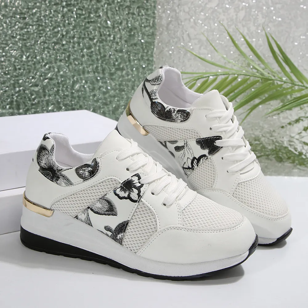 Floral Mesh Wedge Athletic, image 17