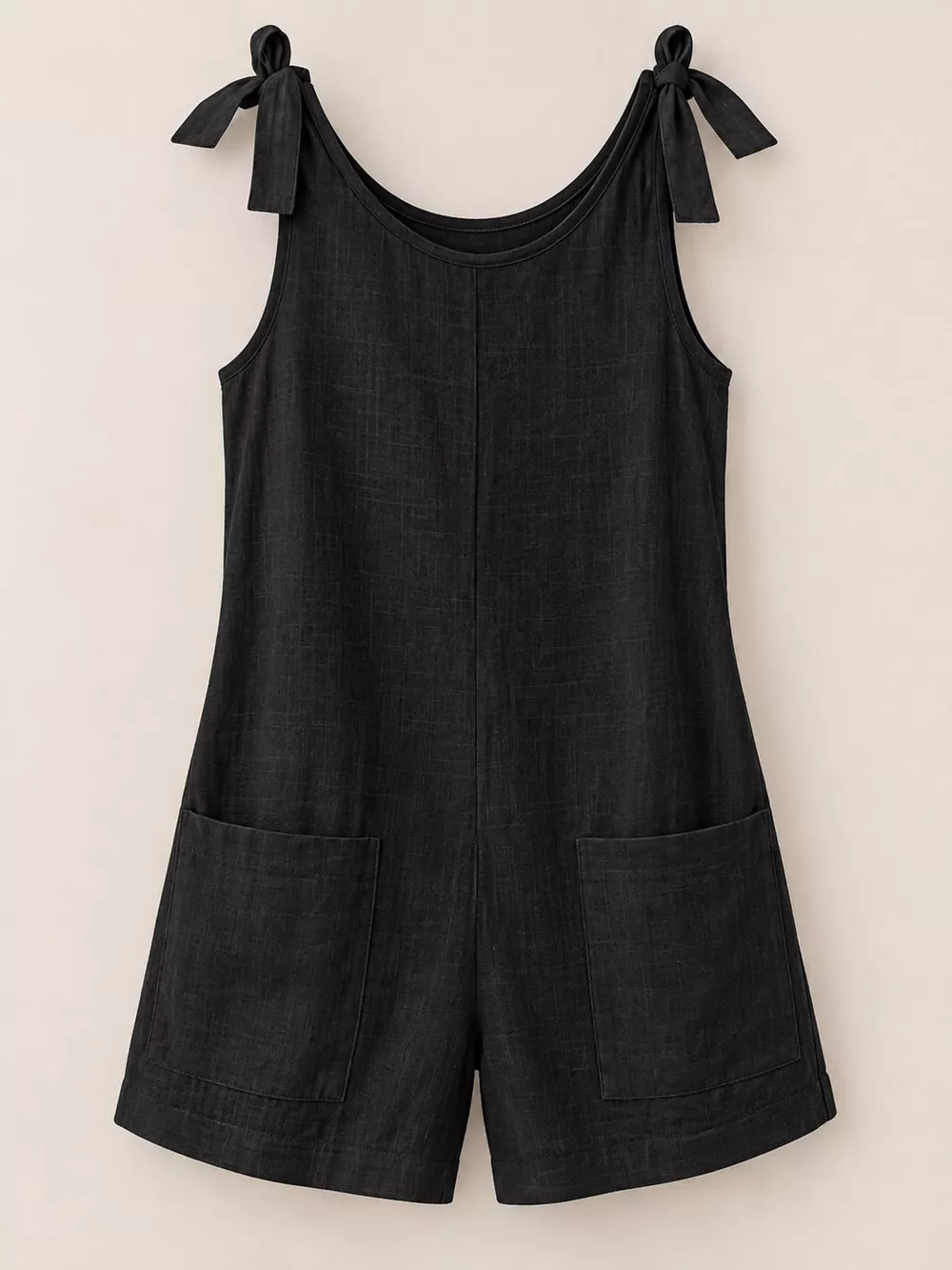 Full Size Tie-Shoulder Romper with Pockets Plus Size, image 14