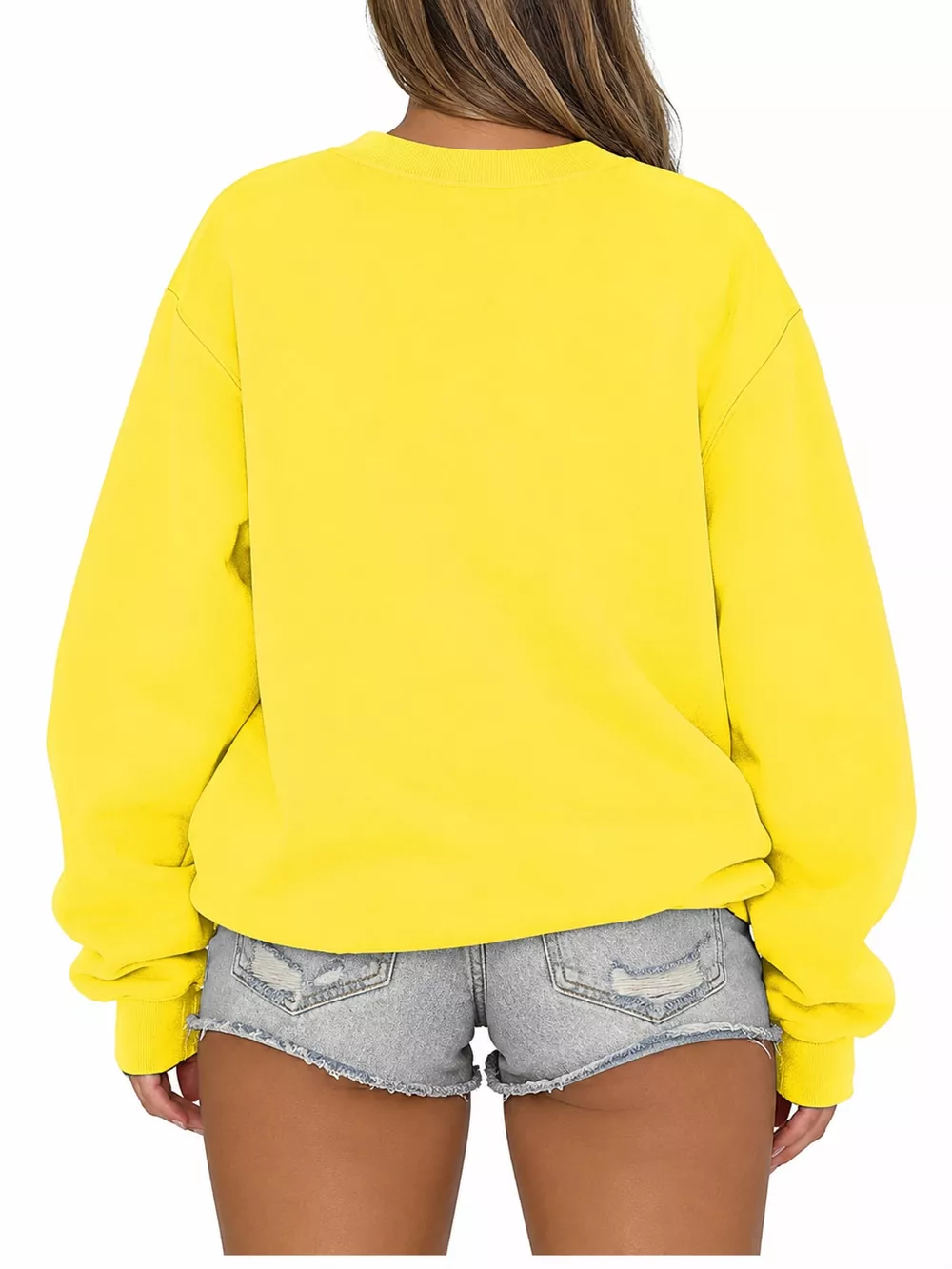 Full Size Solid Color Long Sleeve Sweatshirt Plus Size, image 33