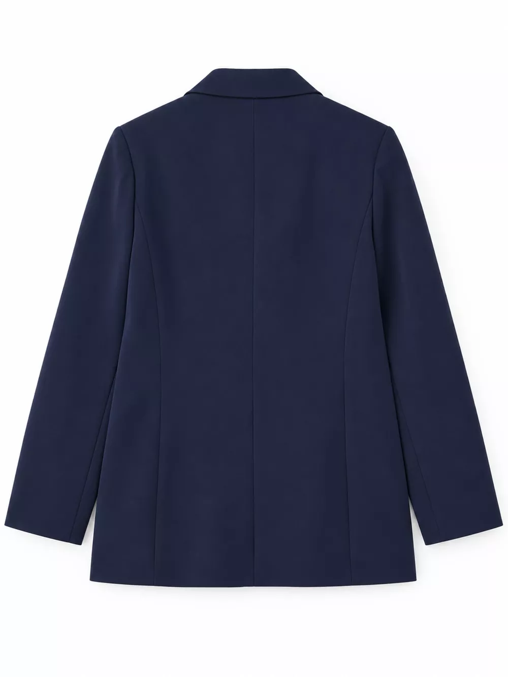 Full Size Minimalist Double-Breasted White Blazer Plus Size, image 9