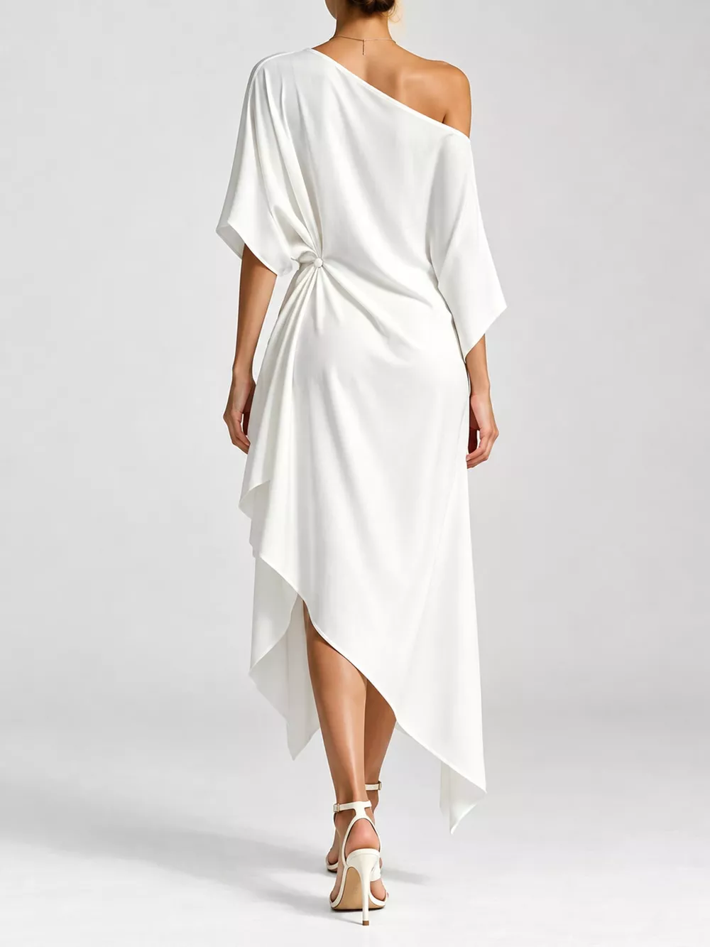Full Size One-Shoulder Asymmetric Hem Midi Dress Plus Size, image 24