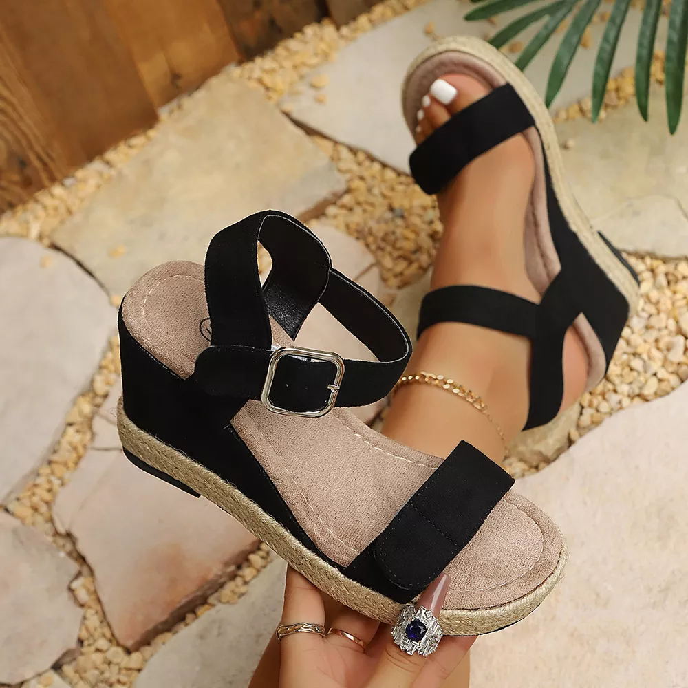 Open Toe Wedge Sandals, image 4